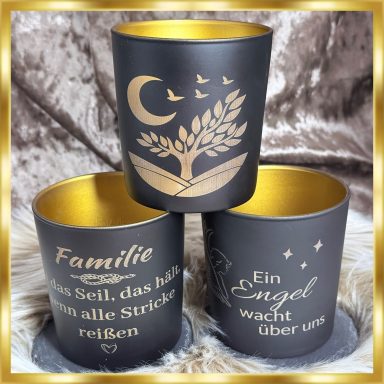 Gravierte personalisierte Windlichter