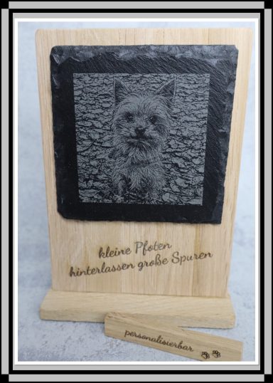 personalisierte Schieferplatte
Andenken an Hund