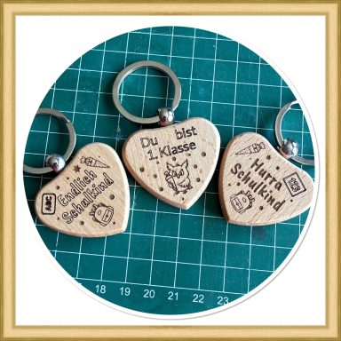 Schlüsselanhänger Holz personalisiert