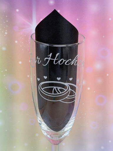 personalisiertes Sektglas, Wunschgravur, personalisiertes Geschenk, Glas mit Gravur, Geschenk zur Hochzeit, Geschenk zum Geburtstag